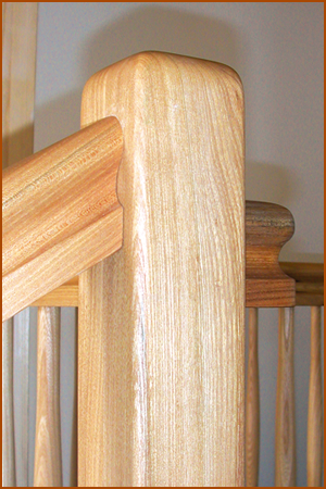 Treppenpfosten Vierkant, abgerundet