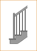 Skizze "Aufgesattelte Treppe"