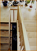 Aufgesattelte Treppe